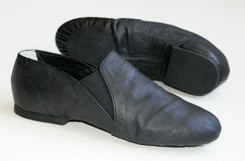 Slip black leather - on,