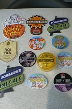 BEER PUMP PULL BADGES X 12 - COLLECTABLE BREWERIANA