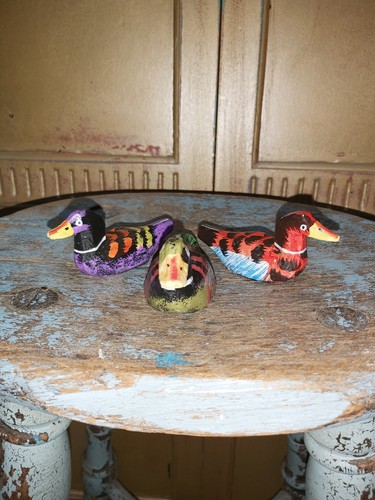 Set three hand carved - of,