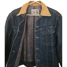 Vintage Lee Storm Rider Denim Jean Jacket Mens 40 R Blanket Lined USA Union Made