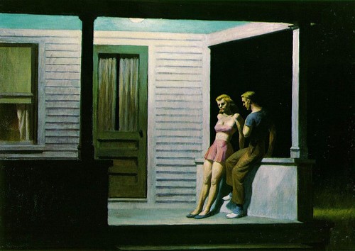 Summer evening edward hopper - evening, :