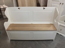 5' PAINTED HEARTS MONKS BENCH