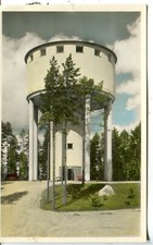 Sweden Lycksele - Vattentornet Watertower old Boden real photo tinted postcard