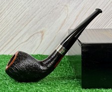 NEW STANWELL PIPE OF THE YEAR 2023 BRUSHED BLACK, SILVER BAND IN SLIDE-WOOD BOX.