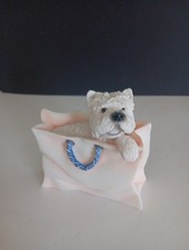 Cute West Highland Terrier in Bag By Leonardo Collection  Pretty Figure
