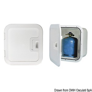 Gas bottle storage locker with - bottle,