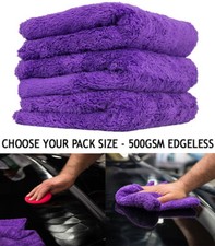 Edgeless Microfibre Towel | Bulk Cloths | Plush Buffing Polish Drying | 500GSM
