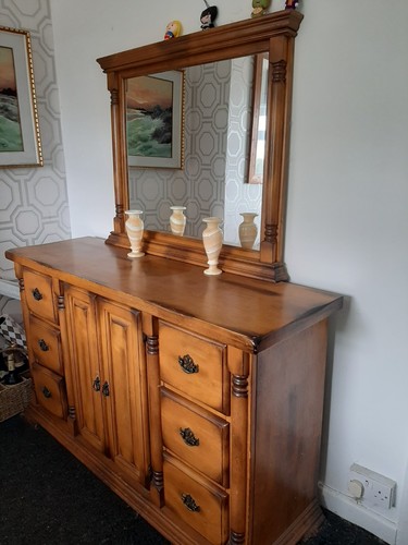 Solid wood sideboard with - wood,