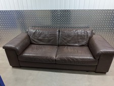 Natuzzi Brown Leather Sofa and