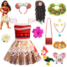 Kids Girls Moana Dress Cosplay