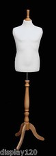 DELUXE CHILD 10/12 Tailor Dummy Sewing Display Mannequin CREAM Bust BEECH Stand 