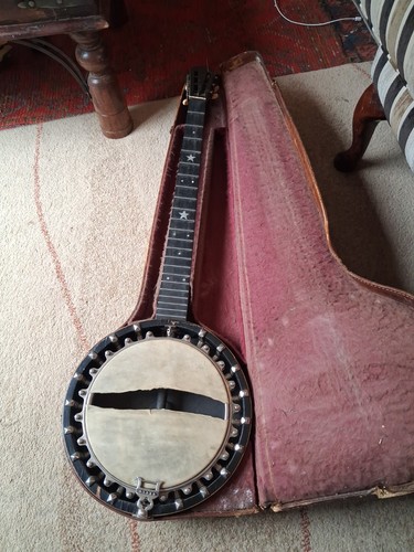 Banjo vintage antique - antique,, in