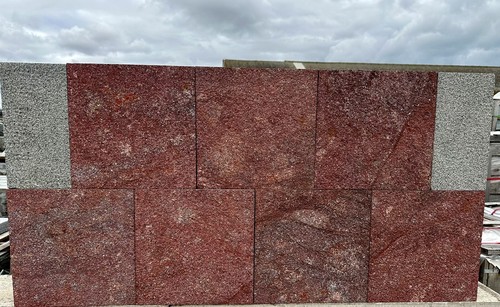 Porphyry red stone blocks - stone,