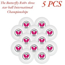  Ping Pong Balls Butterfly 5PCS / 3 Star 40+ ITTF Champions Table Tennis Balls