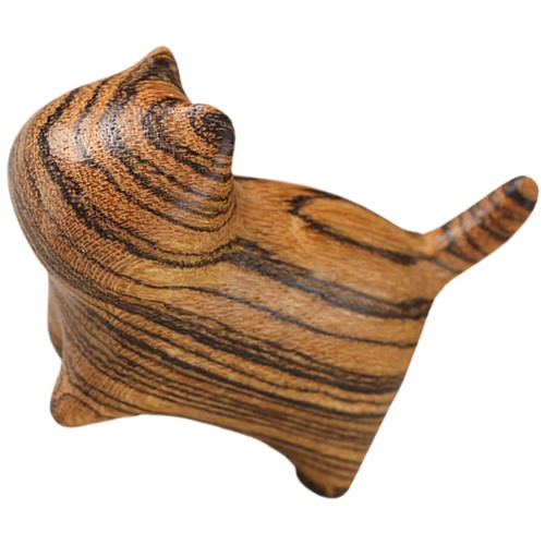 Wooden carved cat - cat, figurine