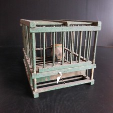 Cage Bird Wood Metal Handmade Vintage Art Deco Home Design 20th France N5053