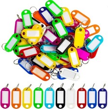 Key Tags Fobs Plastic Luggage ID Labels Key Rings With Name Cards Assorted Color