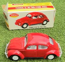 Rare 1968-70 Tonka Toys: Mini Tonka Red Volkswagen Beetle #1158: Original Box
