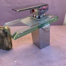 Waterfall Tap Glass And Chrome