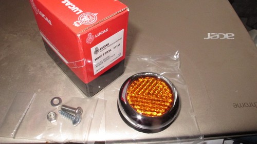Round amber reflector genuine - amber,