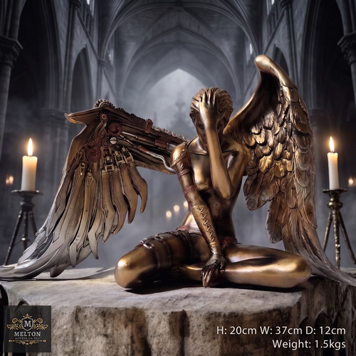 Steampunk angel sculpture - steampunk,