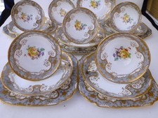 Grosvenor Gilt Tea set. Grey