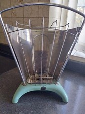 Vintage LLOYD METCALFE Portable Gas Heater. Enamel & Chrome. 