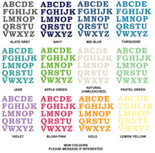 FABRIC LETTERS IRON ON - Die Cut - 1.5 INCH Size - NEW Colours - OLD STYLE 