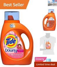 Tide Plus With Downy Liquid Laundry Detergent | April Fresh Scent | 46 fl oz