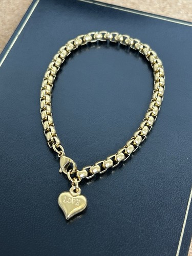 9ct solid 20cm heavy - 9ct, gf