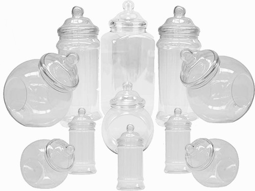 Plastic sweet jars candy - sweet,