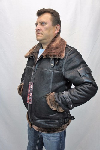 Black 100 real sheepskin - black,