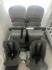 Bugaboo Donkey3 Twin Double Pushchair -Grey Melange- Twins- Adapters-Raincovers 