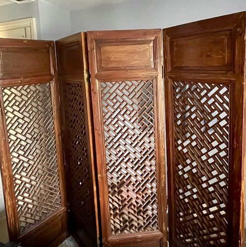 Antique chinese lattice panel - antique,