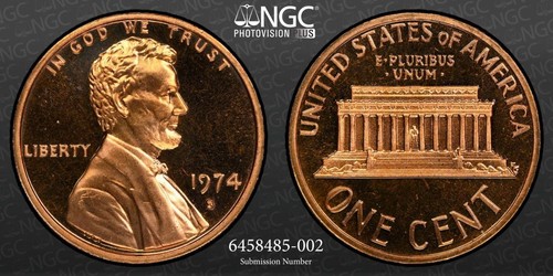 1974 lincoln cent proof 1c - s,