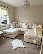 Cinema Sofa U Shape Sofa BOUCLE Small SALE PRICE Couch New Corner Footstool