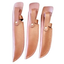 S/M/L Cowhide Leather Straight Knife Sheath Pouch Cover For Fixed Blade Portable