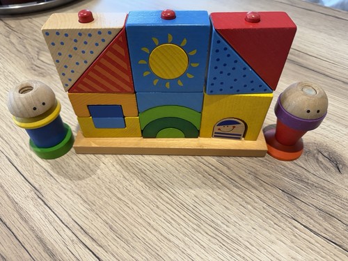 Haba wooden stacking toy - stacking, and