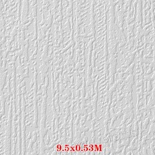 Precision Embossed Lace Bark White Textured Paintable Wallpaper 9.5M - UK Stock