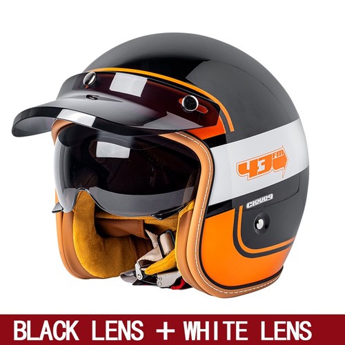Dot retro open face half - open,