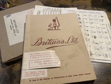 BRITAINS TOYS 1956/7 ORIGINAL CATALOGUE LEAD FIGURES SOLDIERS + ENVELOPE PAPERS