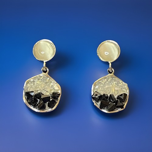 Silver plated drop earrings - drop,