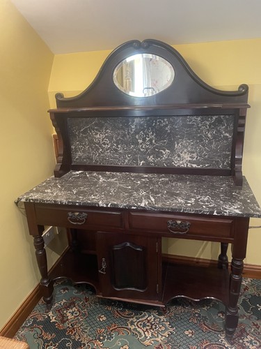 Victorian mahogany washstand - victorian,