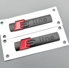 2x Audi S line Matte Black