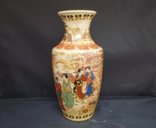 Handwork Porcelain Drawing Elegant Dowager & Landscape Rare Noble Big Vase