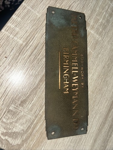 Vintage metal transport plate - metal,