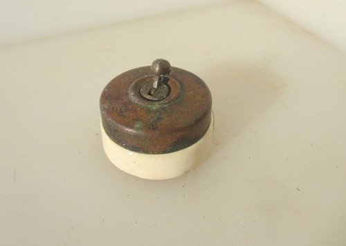 Antique brass ceramic light - brass,