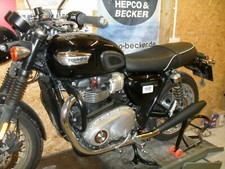 TRIUMPH BONNEVILLE T100 T120 EXHAUSTS SHORT BLACK PEASHOOTERS FROM NORMAN HYDE