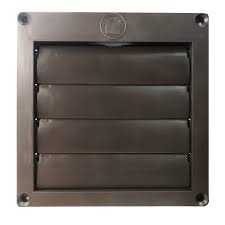 Builders Best 110842 6" Brown Louvered Vent Hood Free Swinging