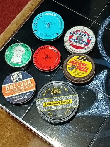 Vintage air gun pellet - vintage, tins